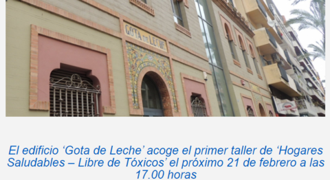 Anuncio del taller en la web municipal