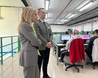 Foto de la visita al call center