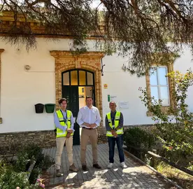 Alberto Santana, en su visita Faro Mazagón