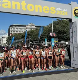 Laura García Caro en la salida de la prueba.
