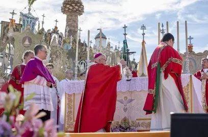 El obispo de Huelva, en la misa