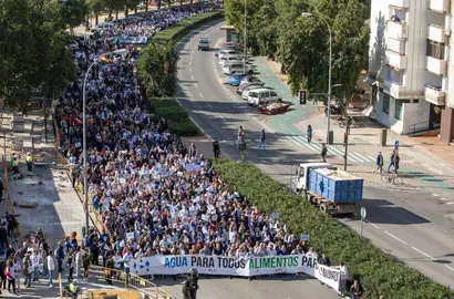 Manifestación por las infraestructuras hídricas