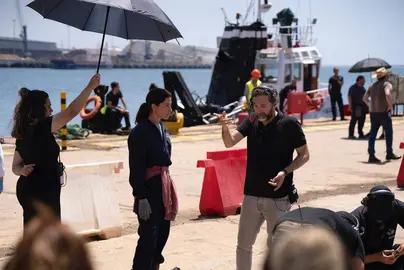 Rodaje en el muelle