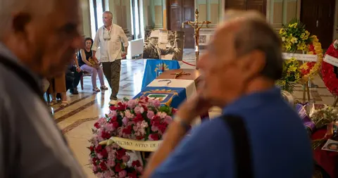 Capilla ardiente de Antonio Herrera