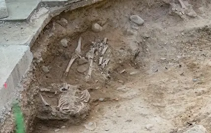 Uno de los esqueletos que ha sorprendido a los operarios