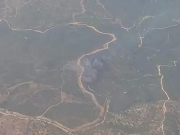 Vista aérea tomada por el Infoca del paraje afectado