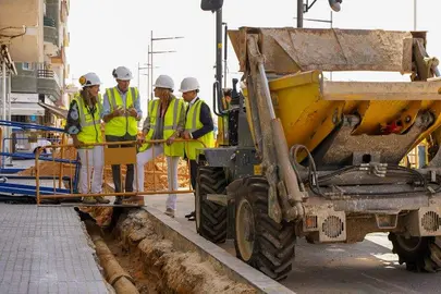 Visita de Miranda, Arias y Peña a las obras