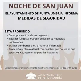 Normativa para la noche de San Juan