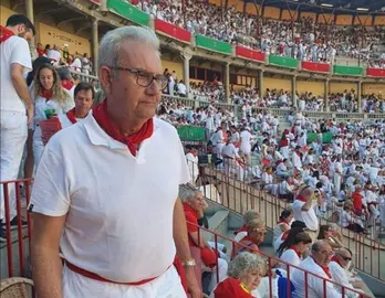 Pepe Ruciero, en los Sanfermines