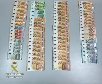Parte de los billetes falsos que circulan por Punta Umbría