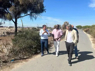 Visita a la zona de asentamientos