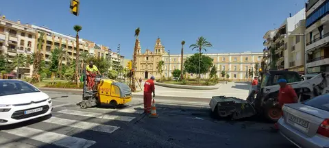 Operarios en La Merced