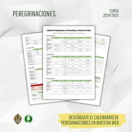 Calendario de peregrinaciones