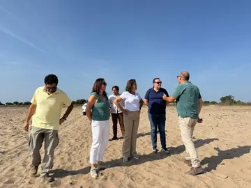 Catalina García, en Doñana esta mañana