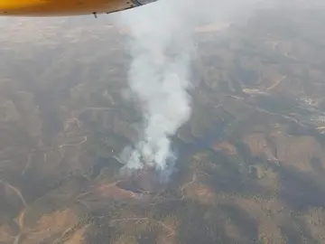 Inicio del incendio en La Torerera, en Calañas
