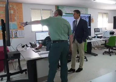 El Delegado del Gobierno de España en una visita a El Rocío