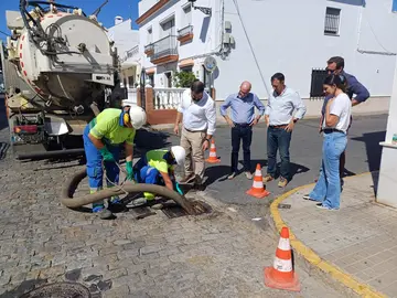 Tareas de Aqualia en Cartaya
