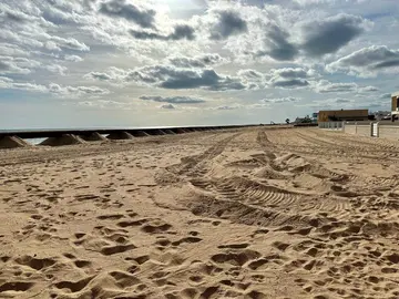 Obras de regeneración en la playa de La Antilla