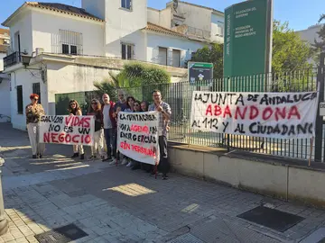 Protesta de trabajadores de Emergencias 112