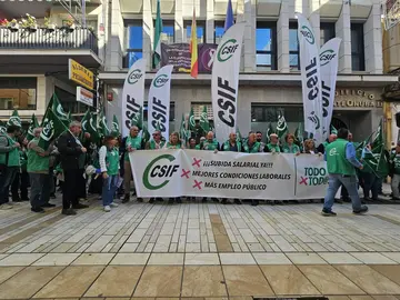Protesta de CSIF esta mañana en Huelva