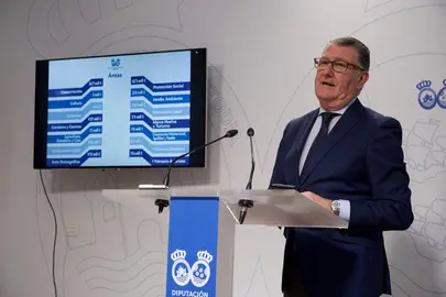 El vicepresidente Zamora en la rueda de presentación de los Presupuestos