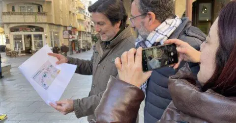 Gaviño, PSOE con el plano del AVE