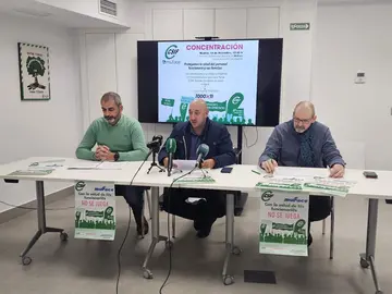 Rueda de prensa en CSIF esta misma mañana