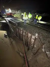 Trabajos esta noche en la zona afectada