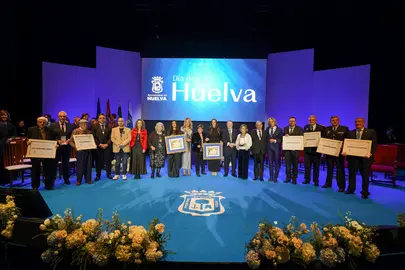 Homenajeados en el Día de Huelva