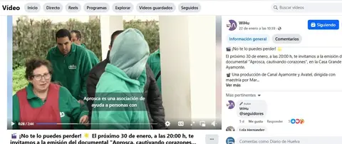 Captura de pantalla del trailer de documental en Canal Ayamonte y AVATEL