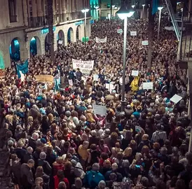 La Gran Vía, colapsada por los 6.000 manifestantes