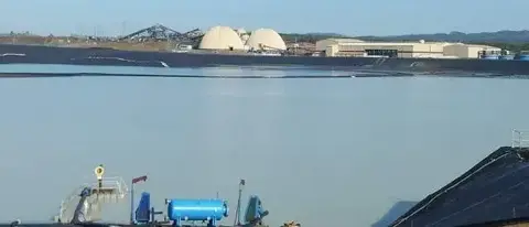 Balsa actual en Aguas Teñidas