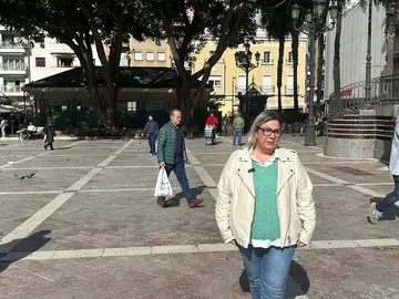 Rossi, en la plaza de las Monjas