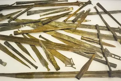 Bronces encontrados en la ría de Huelva que se encuentran en Madrid