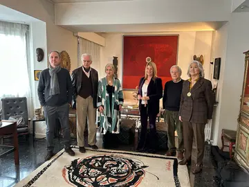 Reunión la la familia del insigne pintor