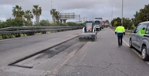Obras en la autovía de Huelva