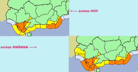 Mapa de avisos AEMET