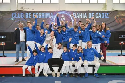 El equipo del Esgrima Huelva en Chiclana.