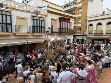 Imagen de la salida de la Hermandad de Ayamonte / Fotografía: Gabinete de Prensa del Ayuntamiento de Ayamonte