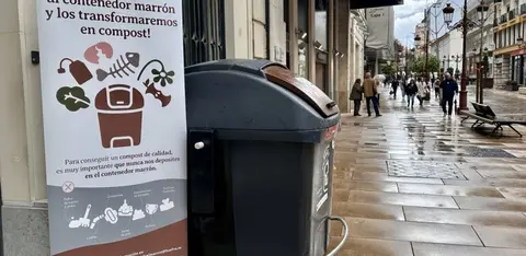 Contenedor marrón en Huelva