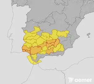 Aviso naranja lanzado por AEMET