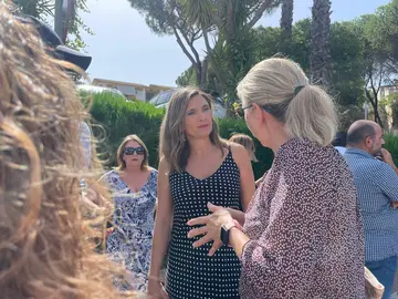 María Márquez, a las puertas del Hospital de Riotinto.