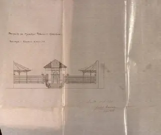 Plano de Anibal González de la Plaza de Abastos, 1912