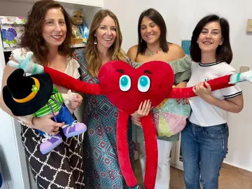 Parte del equipo con Rocío Márquez