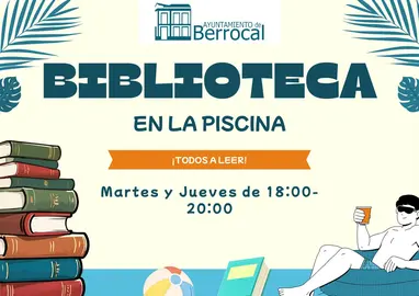 Servicio de biblioteconomías en la piscina en Berrocal.