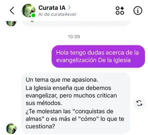 Captura de la forma de envagelizar de la IA