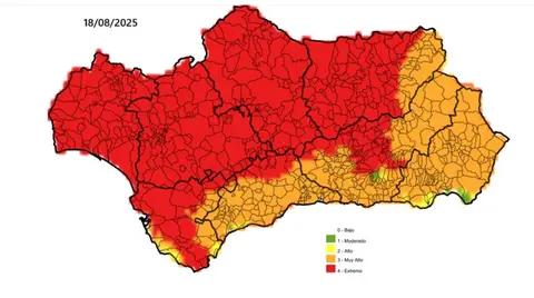 Mapa de riesgo de incendios