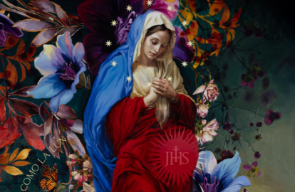 Detalle del cartel de la Magna Mariana.