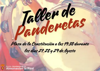 Taller de panderetas / Fotografía: Ayuntamiento de Almonaster La Real.