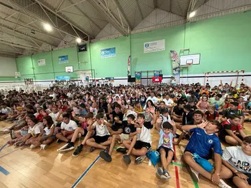 Campamento Tecnotribu en Huelva capital.
